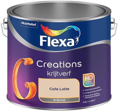 Flexa - Creations Muurverf Krijt - Cafe Latte - Mengverf - 2,5 L