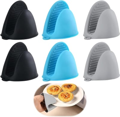 Mini Silicone Oven Mitts - Hittebestendige, Antislip Pothouders en Bakhandschoenen voor Koken, Grillen en Bakken, Duurzaam en Veilig voor Voedselgebruik