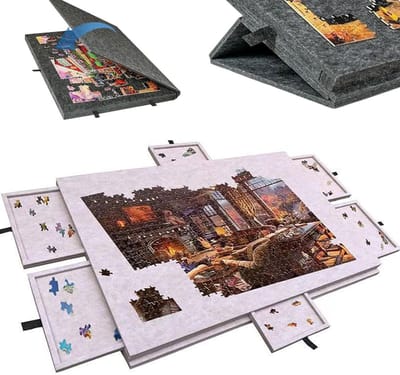 Legpuzzelbord - Puzzeltafel - Puzzels Maken - Met Standaard - Tot 1500 Stukjes - Licht Kameel