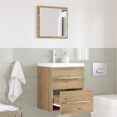 vidaXL Badkamermeubel Set met lade met opslag Bruin 41 x 38,5 x 48 cm