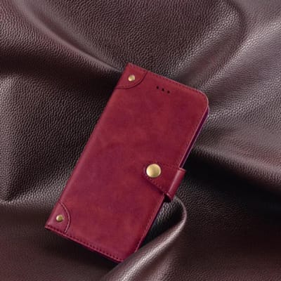 Voor Oukitel WP60 5G Hoesje Metalen Gesp Retro Lederen Achterkant Cover Voor Oukitel WP60 5G brown