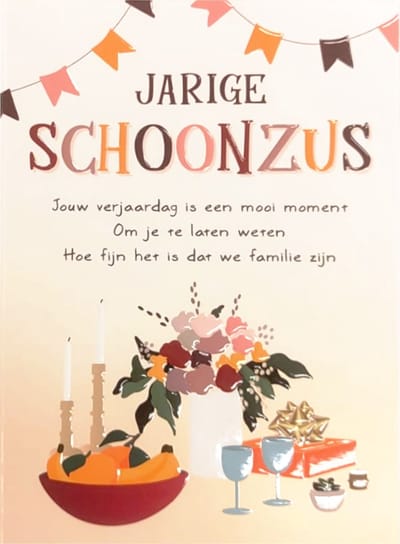 Kaart - Intense - Jarige schoonzus - TE031-D
