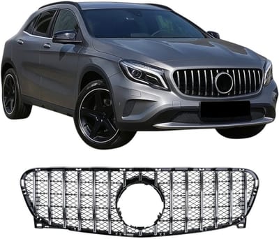 Panamericana GT Grill Geschikt voor Mercedes GLA X156 (2013-2016) – Hoogglans Zwart met Chroom