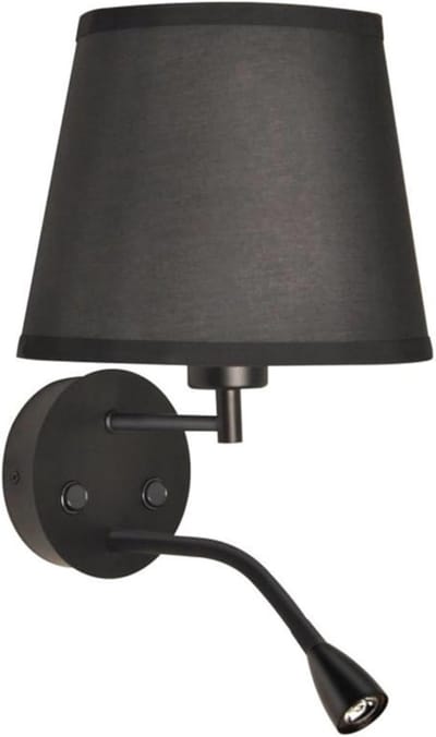 LED Wandlamp - Bedlamp Leeslamp - Slaapkamer Hal - Dubbele Verlichting - 16 x 43 x 22 cm - Zwart