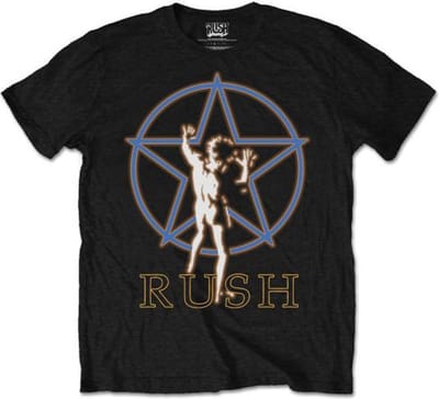 Rush - Starman Glow Heren T-shirt - XL - Zwart