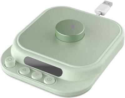 VHV-Koffiewarmer - Mokverwarmer - Bekerwarmer - Warmhoudplaatje - 5 temperatuurstanden - Elektrisch - Voor bureau, kantoor en thuis - Voor koffie, thee en melk - Groen
