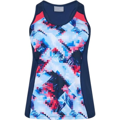 Head Ava-tanktop met ronde hals voor dames (Blauw/roze)