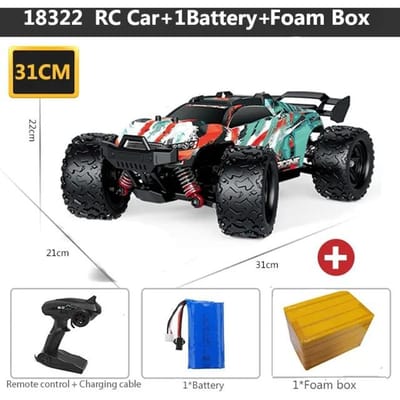 Nieuwe 4WD Rc-auto 2,4GHz Rc-auto All-terrain hogesnelheidsauto Monster Truck 45 km/u 1:18 off-road vrachtwagen speelgoed kinderen verjaardagscadeau 18322