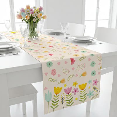 Tafelloper voor Eettafel Seizoensgebonden Lente Zomer Keuken Eettafel Decoratie voor Thuisfeest 35x180 cm