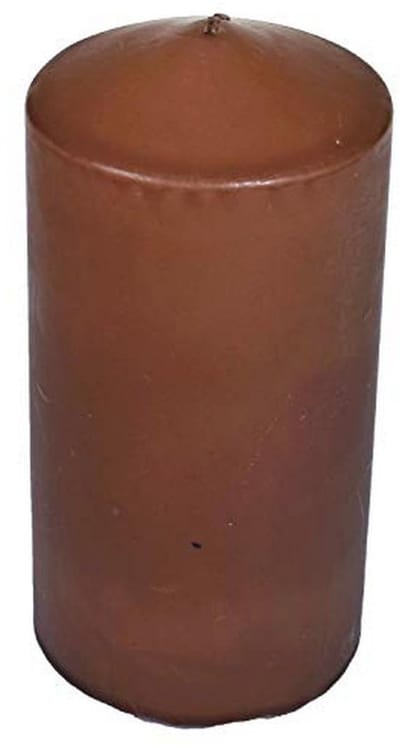 Cilindrische Geurkaars Chocoladebruin 15 cm - 60 Uur Brandduur - 7,5 x 15 cm