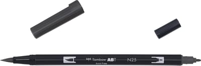 Tombow Brush pen - ABT N25 - Dual Brushpen - Zwart - Lamp Black