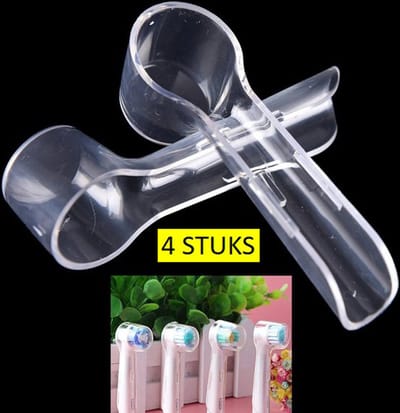 Actie4you® - Tandenborstel Kapjes - Tandenborstel Beschermer - Opberg Doosje Tandenborstel - Tandenborstel Protector - Borstelbescherming - Tandenborstel Koker - Plastic Kapje – Transparant - 4 Stuks