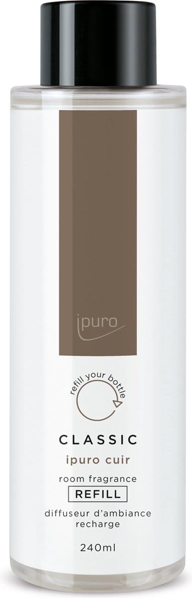 Ipuro Classic Cuir geurstokjes 240 ml refill - navulling
