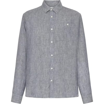 Reguliere lange mouwen linnen overhemd KnowledgeCotton Apparel
