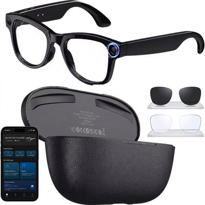 Vizon Camera Bril met Sony 8MP - Smart Glasses 4K - Verborgen Camera Bril - Spycam met WiFi en Bluetooth - IP67 Waterdicht - NL-app