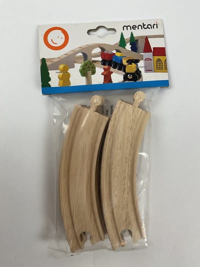 Mentari - Houten bocht (4 stuks) - Treinbaanonderdeel