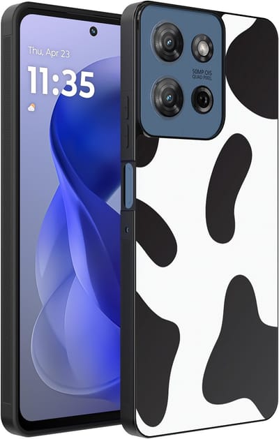 Smartphonica Telefoonhoesje Geschikt voor Motorola Moto G Power 2025 / G Play 2025 met Koeienvlekken Opdruk - TPU Backcover Case With Cow Patches Design geschikt voor Motorola Moto G Play 2025;Motorola Moto G Power 2025