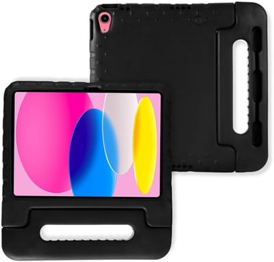 Lunso Geschikt voor iPad 11 inch (2025) A16 - EVA Schokbestendige Kinderhoes met handvat - Zwart