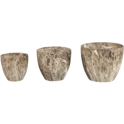 PTMD - Pot Miah - Bruin - 25x25x21cm - Set van 3