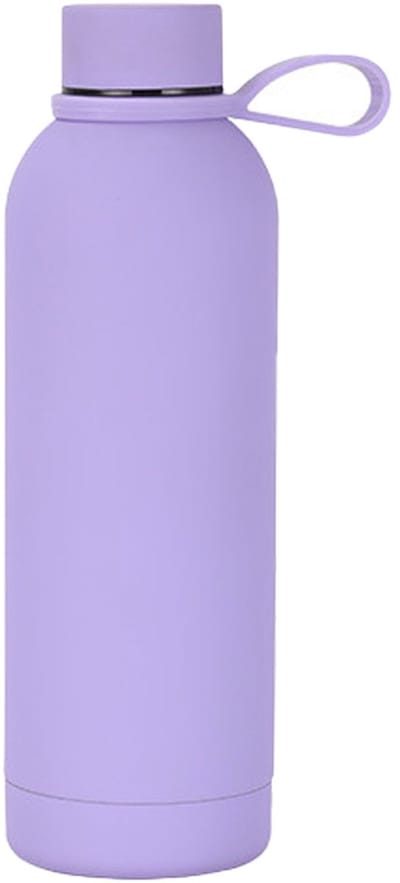 TOVBMUP Waterfles - Stalen Thermosfles - RVS Drinkfles - Drinkflessen voor Volwassenen - Dubbelwandig - 500 ML - Paars
