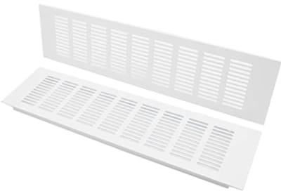 Aluminium Ventilatierooster Wit - Rechthoekig voor Kasten en Vloeren