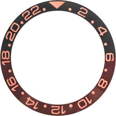 Horloge Keramische Bezel Inzetstuk Vervanging Beschermende Horloge Bezel Inzetstuk Accessoire Zwart Roosrood 1.6in 40mm / 1.6in black