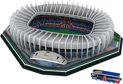 Voetbalstadion Puzzel - 3D Bouwmodel - Kinderen Bouwen - Gedetailleerd Ontwerp - 28x21cm