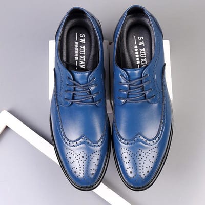 Handgemaakte Heren Oxford Schoenen Zakelijk Formeel Klassieke Schoenen Man Echt Kalfsleer Brogue Kledingschoenen 43 gray