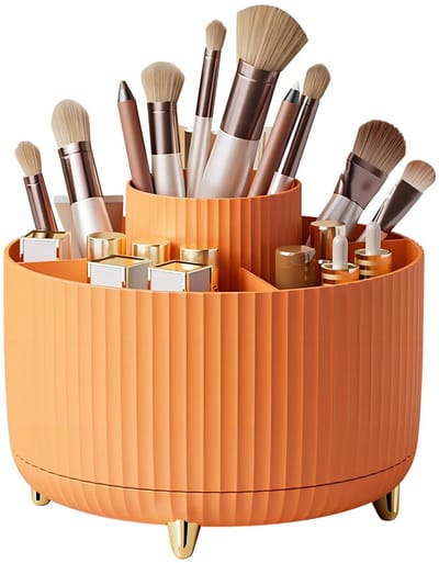 Unyqoos ® 360 Graden Draaibare Make-up en Cosmetica Organizer met Vijf Compartimenten en Grote Capaciteit voor Badkamer of Slaapkamer