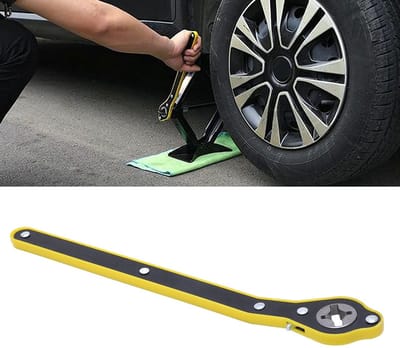Dailygoods- Ratelsleutel slijtvast - Automatische kriksleutel - Hoog koolstofstaal - Antislip - Voor het verwijderen van wielbanden - Schokbestendig - Steeksleutel