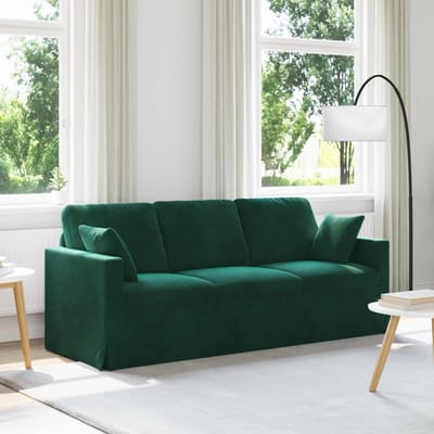 vidaXL - Bank - Donkergroen - 198 - x - 78 - x - 80 - cm - Fluweel