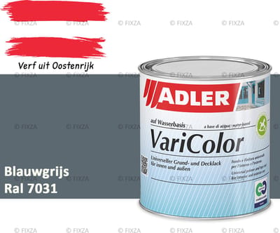 ADLER Varicolor Lakverf RAL 7031 – Blauwgrijs 375 ml – 2-in-1 Houtverf, Metaalverf en Kunststof Lak voor Binnen & Buiten