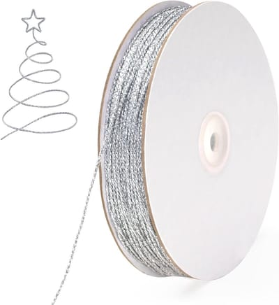 100 meter Zilver Kerstkoord 1,5 mm voor Knutselwerk en Cadeauverpakkingen