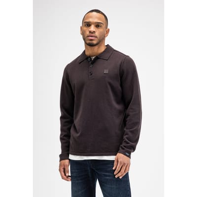 Butcher of Blue Clifton Polo Topaz Brown Size: S | Sweaters Outlet | Heren | Bruin