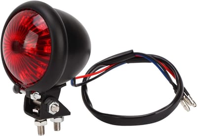 Motorfiets Retro Ronde Led Achterlicht - Zwart ABS - Waterdicht en Schokbestendig - Ideaal als Remlicht - ShopVlot