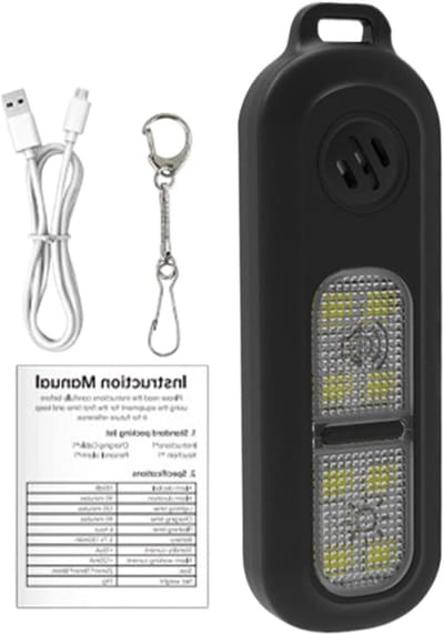 Sleutelhanger Alarm - Persoonlijk Veiligheid - Noodsituaties Oplossen - 130 dB Geluid Strobe - 8.5 x 6 x 2 cm