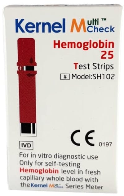 Kernel multicheck Hemoglobine teststrips (25)