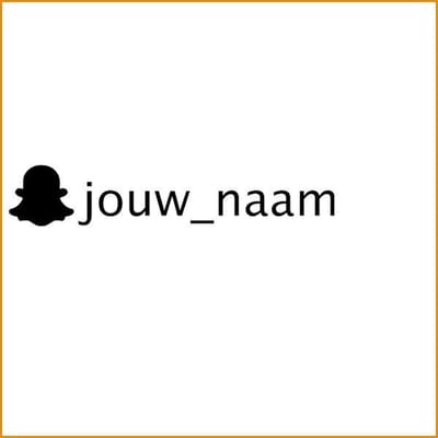 Social media sticker - snapchat - wit of zwart - gepersonaliseerd - 20 cm x 3 cm