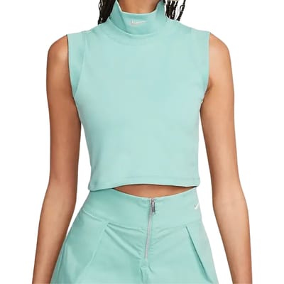 Nike mouwloze mintgroene cropped top