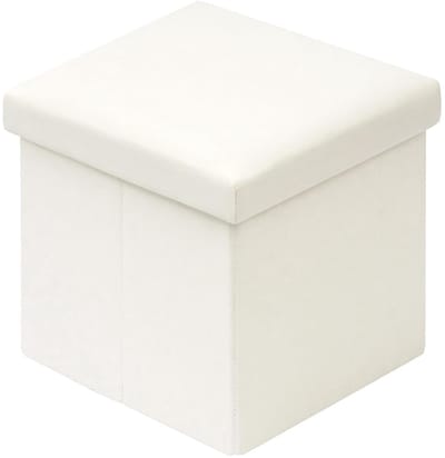 Comfortabele poef met opbergfunctie - veelzijdig en robuust - 1 stuk - 30x30x30 cm - MDF en spons
