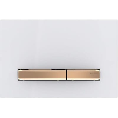Geberit Sigma50 bedieningsplaat - 2-toets spoeling - vierkant - roodgoud/wit