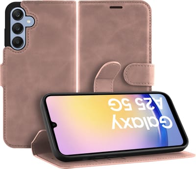 Cazy hoesje geschikt voor Samsung Galaxy A25 Hoesje met Pasjeshouder - Premium Bookcase - Roze