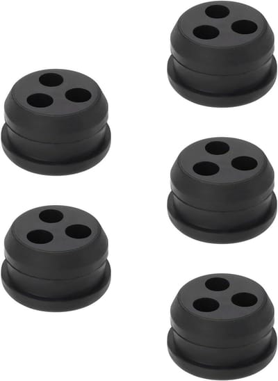 Brandstoftank Doorvoertule - Brandstofslang Grommet - Onderhoud Tuingereedschap - 3 Gaten Ontwerp - 174 mm - Zwart