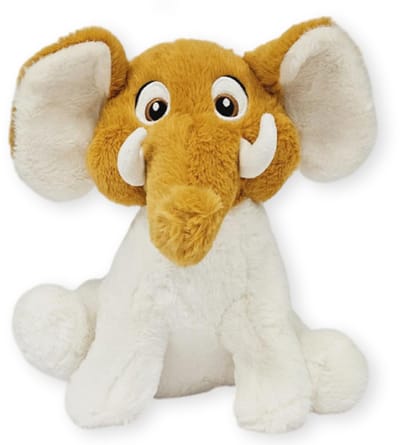 Mammoet Wit Pluche Knuffel 30 cm - Speelgoed Knuffels voor Kinderen Jongens Meisjes - Mamoet Olifant Knuffeldier - Elephant Plush Toy