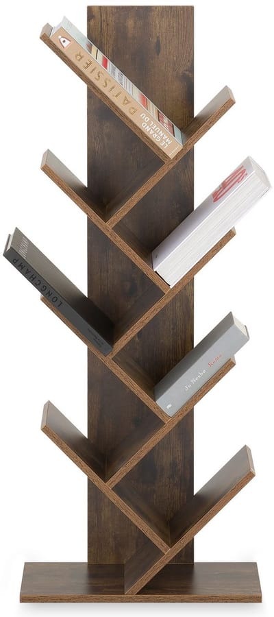Vrijstaande boekenkast JULES met 7 planken – bruin