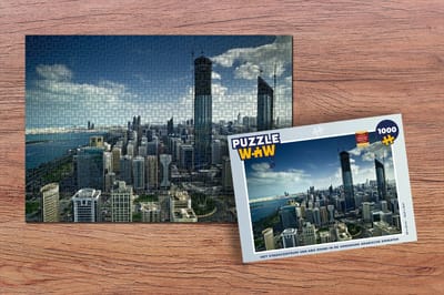 Puzzel Het stadscentrum van Abu Dhabi in de Verenigde Arabische Emiraten - Legpuzzel - Puzzel 1000 stukjes volwassenen