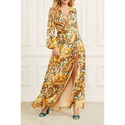 GUESS Marciano By  Golden Wing Maxi Dre Golden Wing Print Maat: 36 | Maxi Jurken Outlet | Dames | Goud