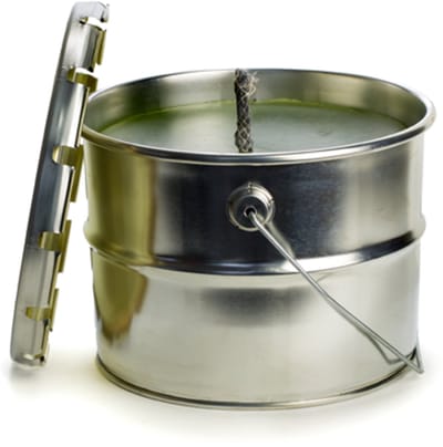 Rustik Lys Buitenblik Leaf Green – Ø18x14 cm – 50 Branduren – Gerecyclede Paraffine