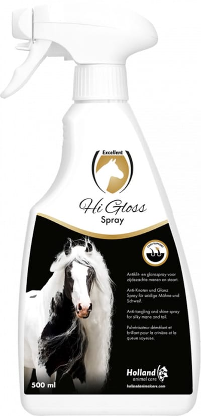Excellent Horse - Hi Gloss Spray - 500ml - anti-klit glans spray staartspray manenspray paardenvachtverzorging