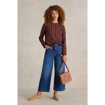 White Stuff Tasha Tie Hem Orange Print Size: 14 | Blouses Outlet | Dames | Oranje